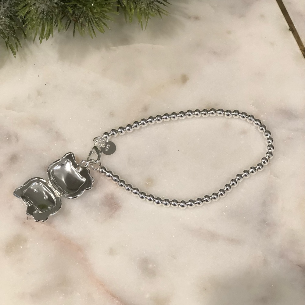 ✨NWT✨ Hello Kitty Sterling Silver 925 Locket Charm Bracelet - Picture 6 of 7